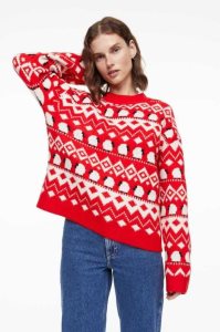 H&M Jacquard-knit Pullover Damen Blau | PBJ-436289