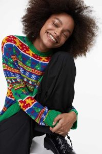 H&M Jacquard-knit Pullover Damen Grün | DLU-069247