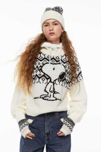 H&M Jacquard-knit Pullover Damen Hellrosa | XMR-570613