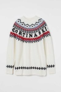 H&M Jacquard-knit Pullover Damen Weiß | KFZ-976341