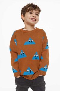 H&M Jacquard-knit Pullover Kinder Beige Blau | ZKF-608294