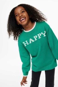 H&M Jacquard-knit Pullover Kinder Grün | NRF-546781