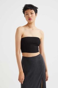 H&M Jersey Crop Tube Oberteile Damen Orange | TOX-761459