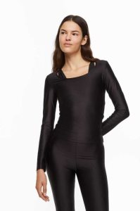 H&M Jersey Oberteile Damen Schwarz | IEV-295071