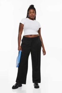 H&M Kleider Pants Übergröße Damen Schwarz | WBF-490681