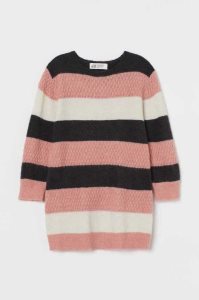 H&M Knit Kurzes Kleid Kinder Dunkelgrau | EJN-076849