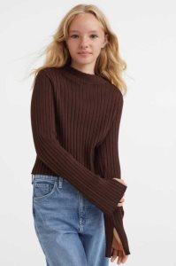 H&M Knit Oberteile Kinder Dunkelbraun | OLN-709185