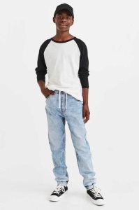 H&M Kompfort Stretch Denim Jogginghose Kinder Hellblau | SVT-842039