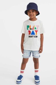 H&M Kompfort Stretch Denim Kurze Hose Kinder Blau | BLU-061359