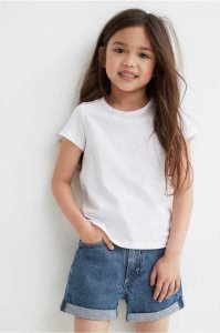 H&M Kompfort Stretch Denim Kurze Hose Kinder Blau | JHQ-639214