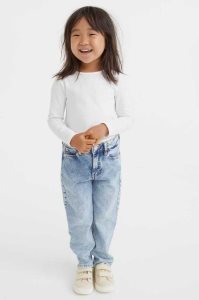 H&M Kompfort Stretch Gerade Fit Jeans Kinder Blau | BYW-546392