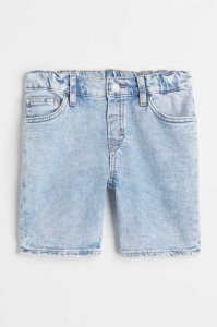 H&M Kompfort Stretch Loose Fit Denim Kurze Hose Kinder Blau Grau | CLB-461530