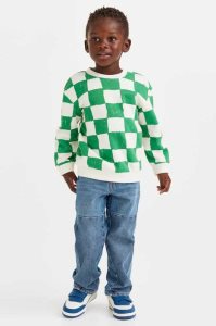 H&M Kompfort Stretch Loose Fit Jeans Kinder Schwarz | NOQ-721640