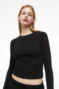 H&M Kurzes Jersey Oberteile Damen Weiß | FYX-251963