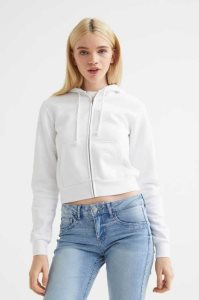 H&M Kurzes Mit Kapuze Jacket Sweatshirt Damen Hellrosa | URL-851729