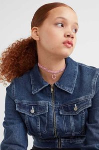 H&M Kurzes Rhinestone Ketten Damen Hellrosa | RSO-534297