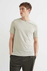 H&M Kurzes-sleeved Sportbekleidung Herren Dunkelgrau | IOE-415368