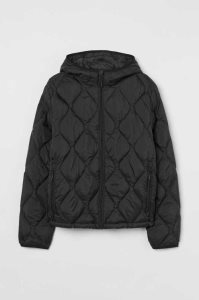 H&M Laufschuhe Gesteppt Jacke Herren Schwarz | OVZ-046182