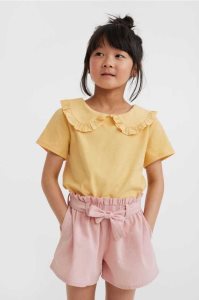 H&M Linen-blend Kurze Hose Kinder Dunkelrosa | PXS-814963