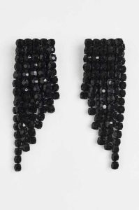 H&M Long Ohrringe Damen Schwarz | GFC-952036