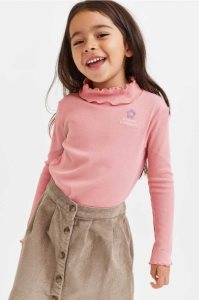 H&M Long-sleeved Gerippt Oberteile Kinder Grün | IPZ-694723