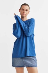 H&M Long-sleeved Jersey Oberteile Damen Schwarz | SXI-462013