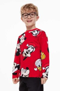 H&M Long-sleeved Printed Hemd Kinder Hellblau | MAT-683791