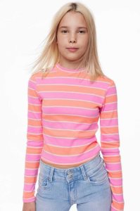 H&M Long-sleeved Top Jersey Kinder Rosa | TEQ-275310
