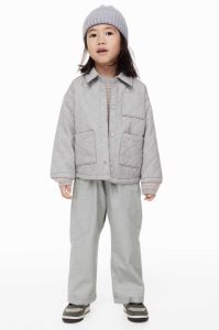 H&M Loose Fit Baumwoll Jogginghose Kinder Hellgrau | OGQ-842591