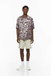 H&M Loose Fit Linen-blend Kurze Hose Herren Khaki Grün | ODZ-548931