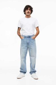 H&M Loose Jeans Herren Blau | CMS-426893