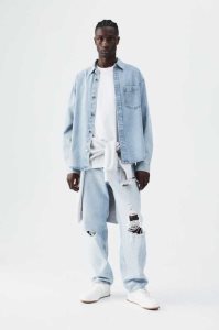 H&M Loose Jeans Herren Blau | KJI-361840