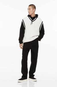 H&M Loose Jeans Herren Schwarz | YJD-780325
