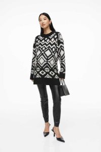H&M MAMA Jacquard-knit Pullover Schwangerschaftskleidung Damen Schwarz | VTY-382964