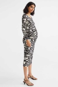 H&M MAMA Long-sleeved Kleider Schwangerschaftskleidung Damen Schwarz | IQC-517834