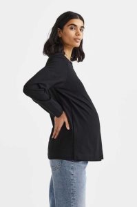 H&M MAMA Nursing Top Schwangerschaftskleidung Damen Schwarz | MZR-297316