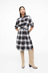 H&M MAMA Wrap-front Nursing Kleider Schwangerschaftskleidung Damen Schwarz | REQ-905176