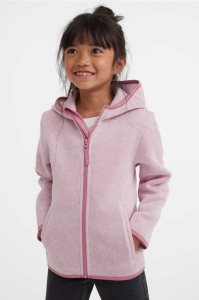 H&M Mit Kapuze Fleece Jacket Oberbekleidung Kinder Hellblau | SWJ-789045