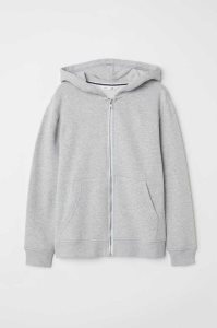 H&M Mit Kapuze Jacke Kinder Schwarz | XTF-084562