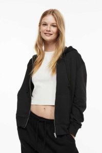 H&M Mit Kapuze Jacket Hoodie Damen Beige | FOM-614097
