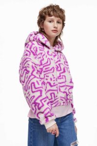 H&M Mit Kapuze Teddy Jacke Kinder Lila | ZUL-431826