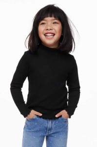 H&M Mock Turtleneck Top Jersey Kinder Helllila | XFA-739145