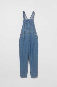 H&M Mom Fit Denim Overalls Jeans Damen Weiß | MNV-543160
