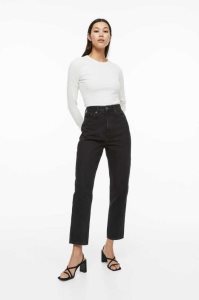 H&M Mom Loose Fit Ultra High Jeans Damen Grau | ZTE-489763