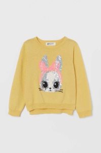 H&M Motif-detail Knit Pullover Kinder Weiß | HOS-519632