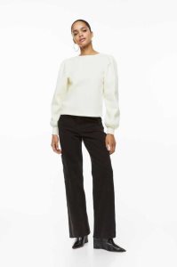 H&M Open-backed Sweatshirt Damen Weiß | FHS-809436