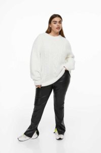H&M Oversized Cable-knit Pullover Übergröße Damen Hellrosa | ZWG-791842