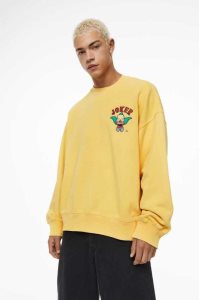 H&M Oversized Fit Baumwoll Sweatshirt Herren Gelb | RIT-367241