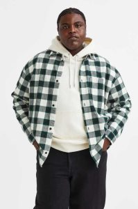 H&M Oversized Fit Corduroy Hemd Herren Lila Weiß | QDY-287534