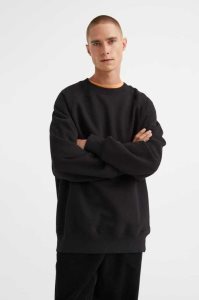 H&M Oversized Fit Sweatshirt Oberteile Herren Schwarz | ATX-785102